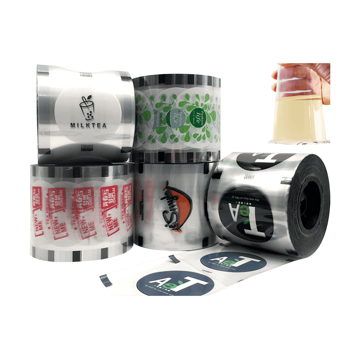 可打印PP PET CPET塑料包裝杯和容器打印密封膜
