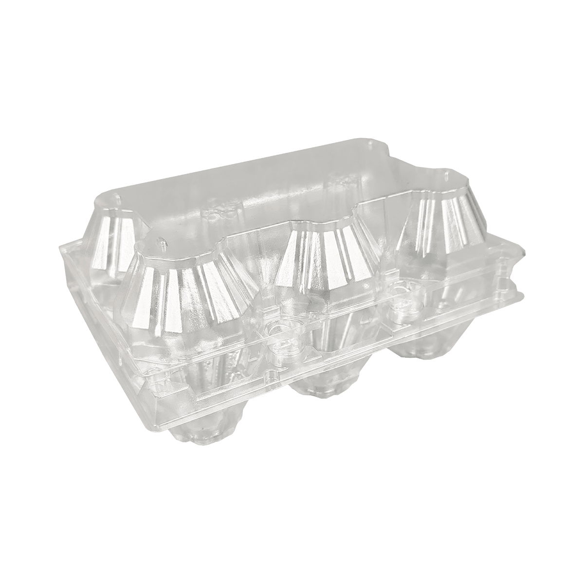 可重復(fù)使用的PET透明6個(gè)雞蛋紙箱，適用于雞蛋貿(mào)易商市場(chǎng)